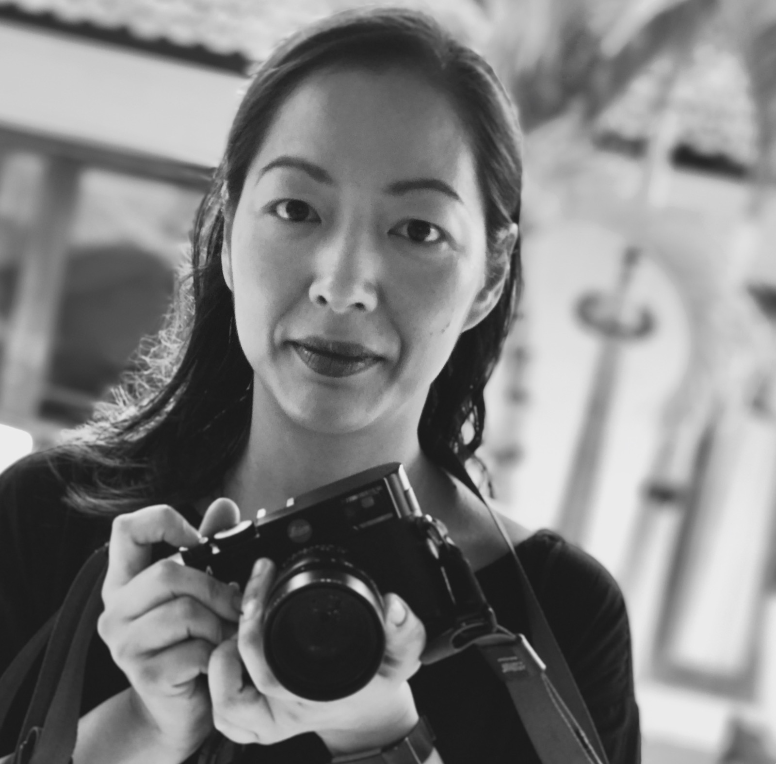 Marcia Gokongwei with a camera, 2017